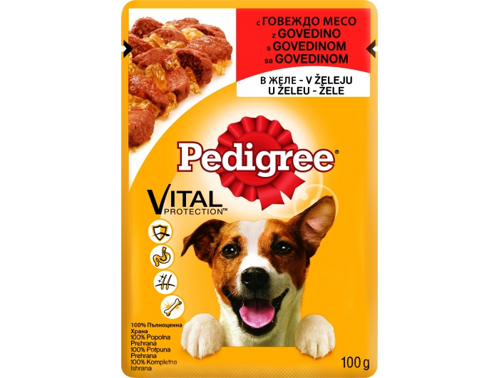 Pedigree dog food beef 100 g