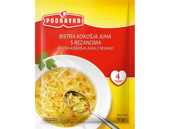 Podravka Clear chicken soup with noodles 52 g