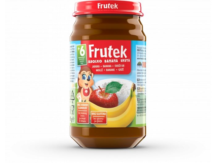 Frutek Apfel-, Bananen- und Hüttenkäsebrei für Kinder 190 g