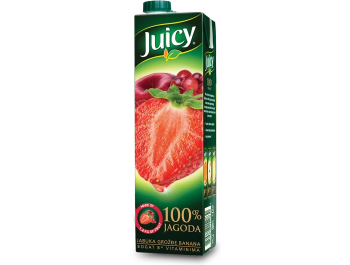 Juicy sok 100% jagoda 1 L