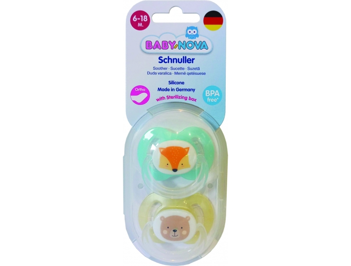 Silicone pacifier 6-12 months, 2 pcs