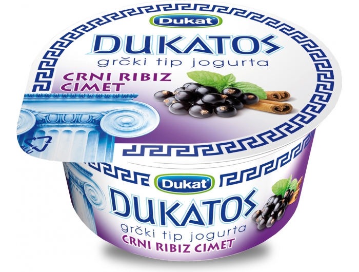 Dukat Dukatos grčki tip jogurta crni ribiz cimet 150 g