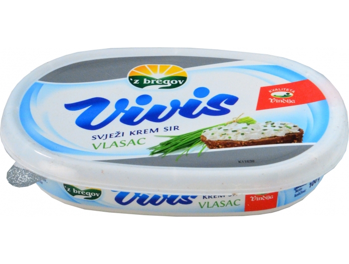Vindija 'z Bregov Vivis čerstvý smetanový sýr pažitka 100 g