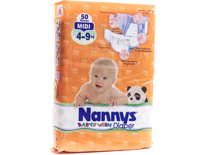 Nanny's Diapers Baby midi 50 pcs