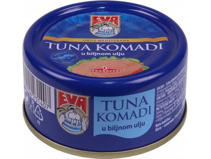 Podravka Eva kousky tuňáka v rostlinném oleji 160g