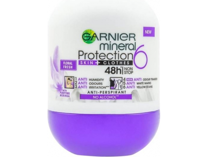 Garnier Mineral Protection 6 Deo roll-on Floral Fresh 50 mL