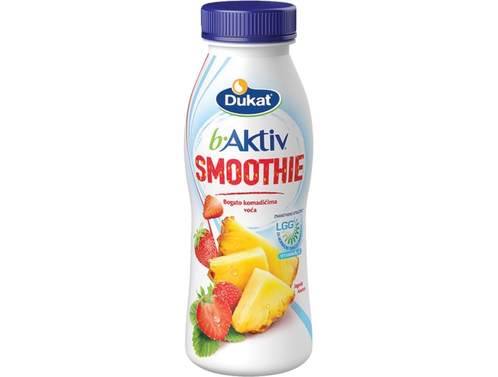 Dukat b.Aktiv yogurt fruit strawberry and pineapple 330 g