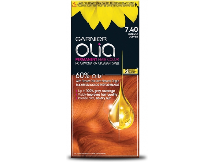 Garnier Olia hair color - 7.40 Intense Copper 1 pc