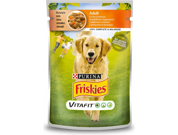 Friskies Purina Dog food chicken and carrot 100 g