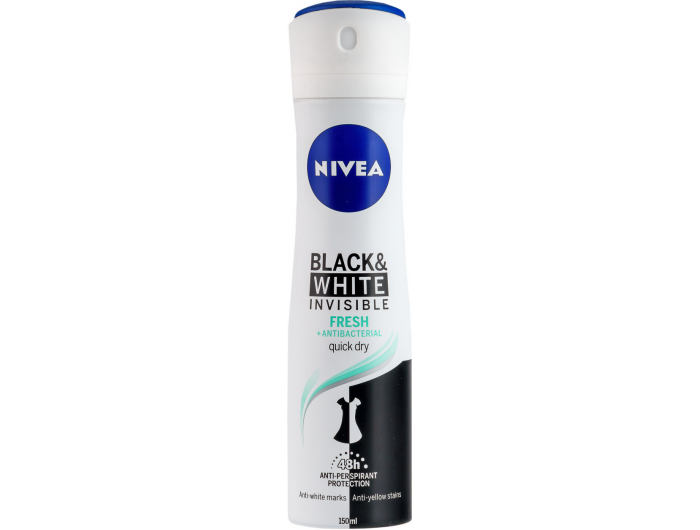 Nivea Black&White Invisible Fresh dezodorans u spreju 150 ml