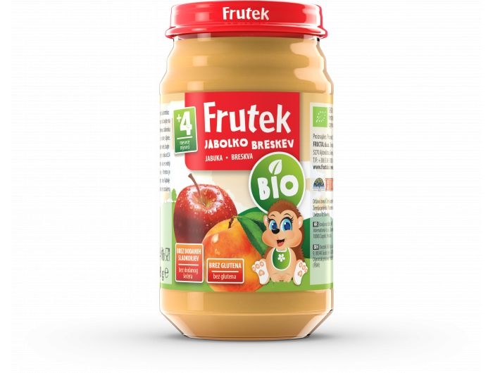 Frutek Bio Porridge di mele e pesche per bambini 190 g