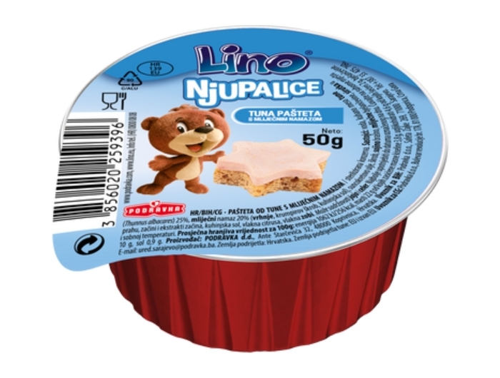 Podravka Lino Njupalice Tuna pate with milk spread 50 g