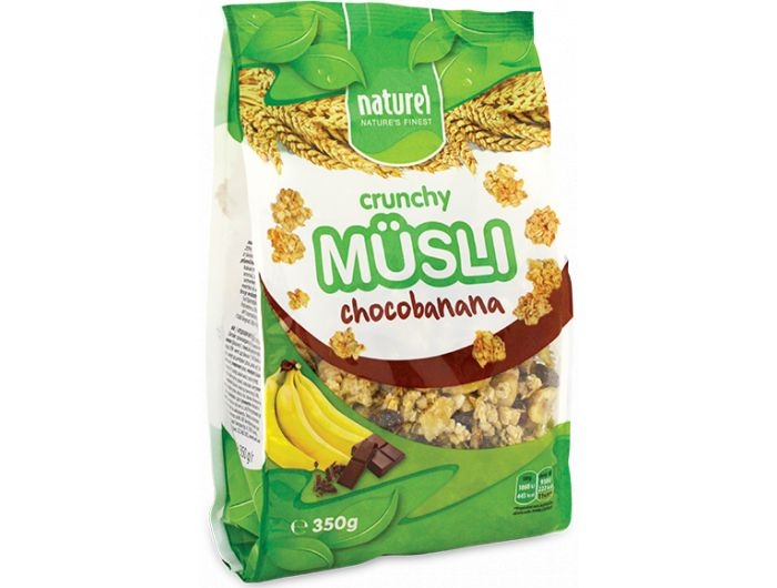 Naturel Muesli with chocolate and banana 350 g