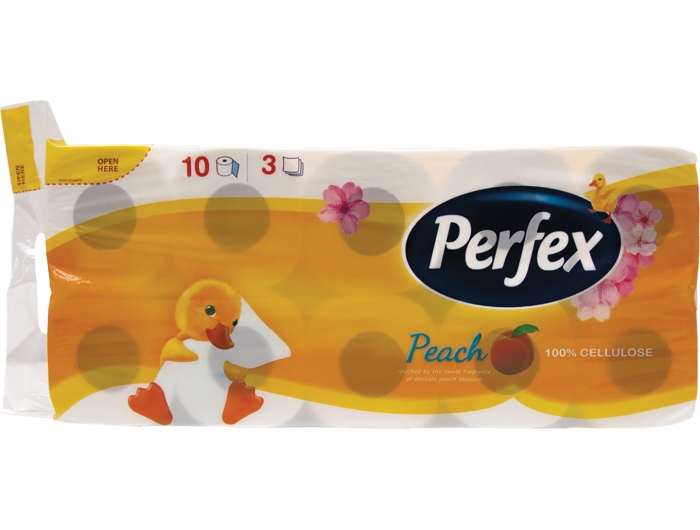Perfex toilet paper three-layer peach 10 rolls