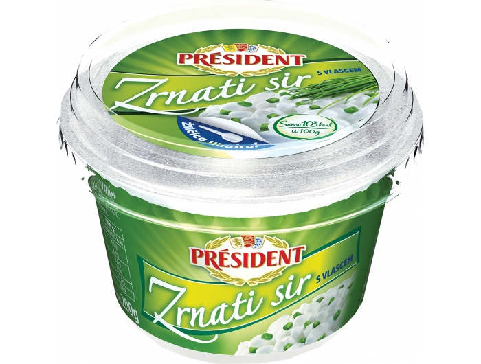 President grained cheese with chives 200 g
