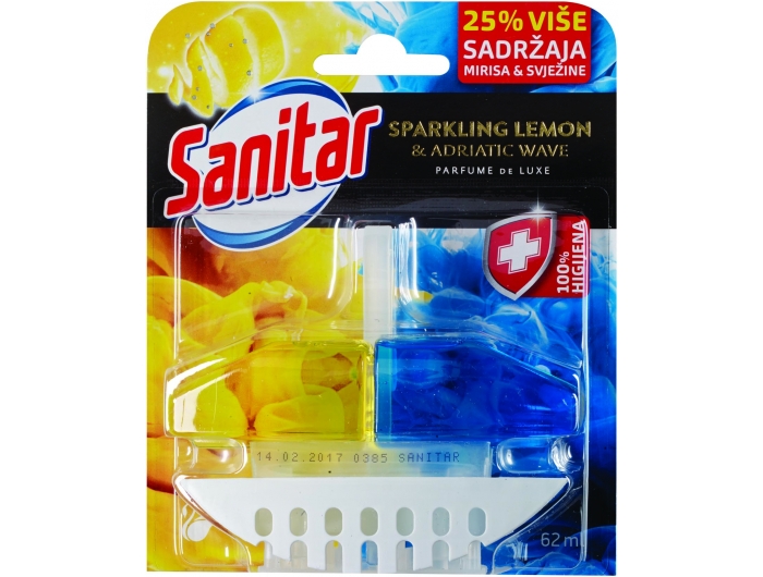 Sanitar sredstvo za čišćenje i osvježavanje wc školjke Sparkling lemon 62 ml