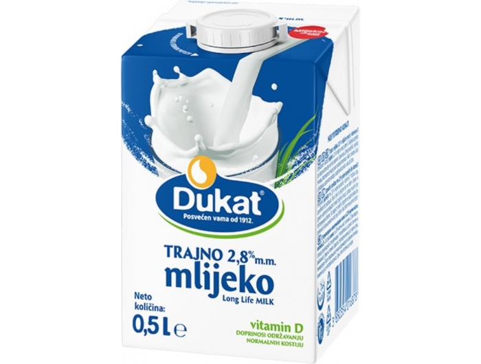 Dukat Trajno mlijeko 2,8 % m.m. 0,5 L