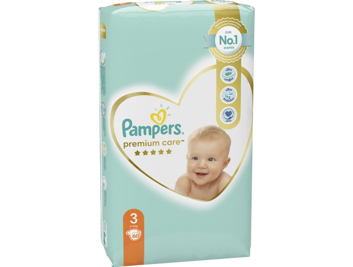 Pampers Premium care Dječje pelene vel. 3 (6-10 kg) 60 kom