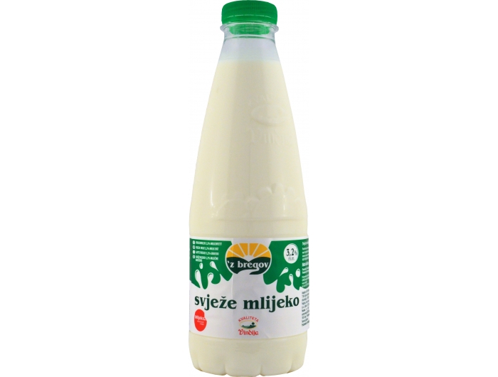 Vindija 'z bregov świeże mleko 3,2% m.m. 1 litr
