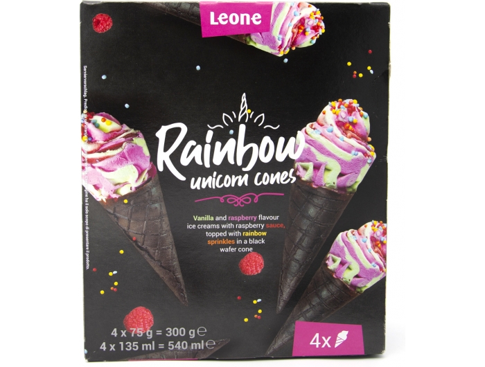 Rainbow ice cream cone 4 x 135 ml