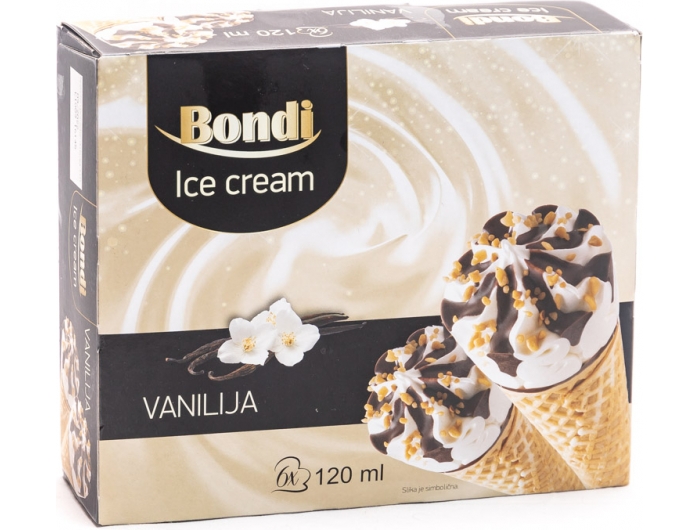 Bondi Ice cream cone vanilla 6x120 ml