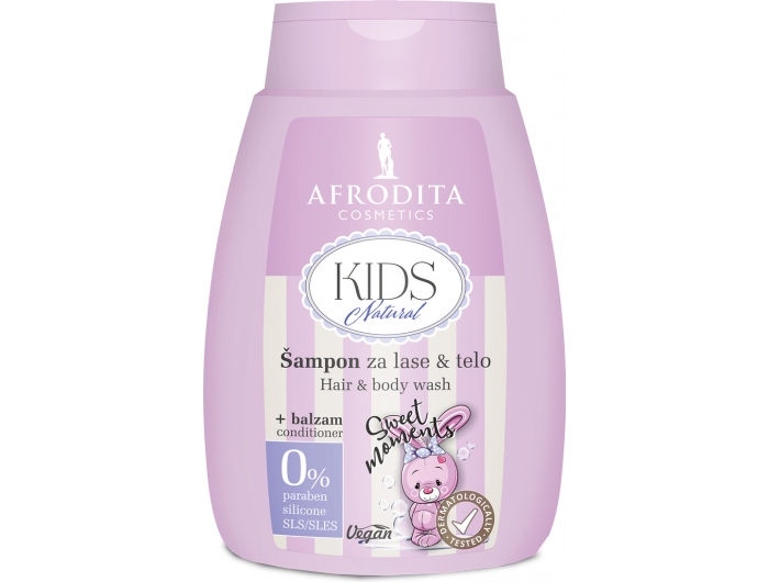 Afrodita Kids přírodní šampon na vlasy a tělo 200 ml