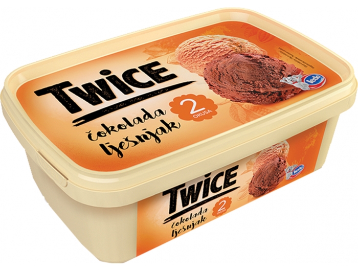 Ledo Twice sladoled čokolada i lješnjak 1 L