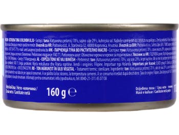 Podravka Eva pezzi di tonno in olio vegetale 160 g