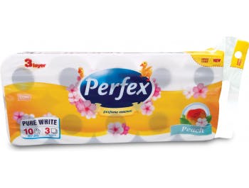 Perfex toaletní papír třívrstvý broskev 10 rolí
