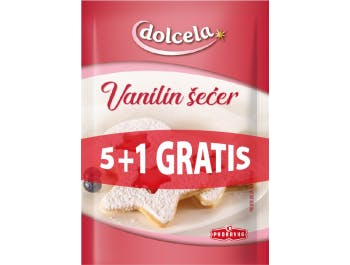 Vanilla sugar Dolcela, 1 pack, 6x10 g, 5 + 1 free