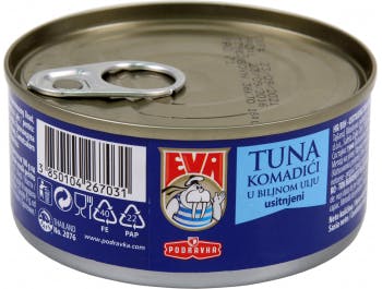Podravka Eva tuna pieces in vegetable oil 160 g