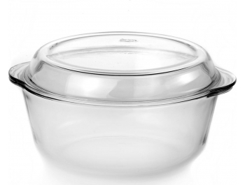 Refractory round bowl with lid 3 L