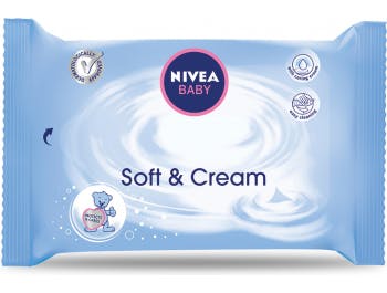Nivea Baby Soft & Cream Chusteczki nawilżane dla niemowląt 63 szt