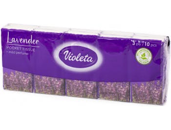 Aunt Violet lavender handkerchiefs 10 pcs