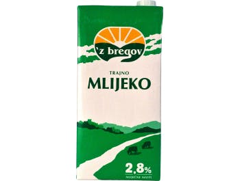 Vindija 'z bregov permanent milk 2.8% m.m. with plug 2 L