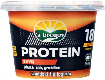 Vindija 'z bregov Protein islandski tip jogurta jabuka, grožđice i zob 200 g
