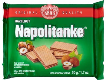Kraš wafers with hazelnut cream 50 g