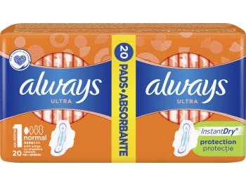 Always Ultra Normal Sanitary pads 20 pieces