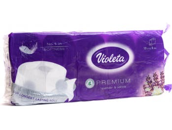 Violet toilet paper three-layer Premium lavender and vanilla 10 rolls
