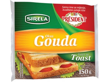 President processed cheese in Gouda leaves 150 g