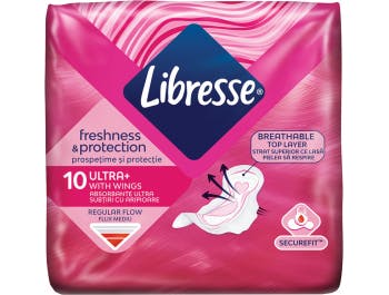 Libresse Freshness & Protection Hygienepads mit Flügeln Ultra 10 Stk