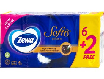 Zewa Softis Paper tissues 4-layer 8 pcs