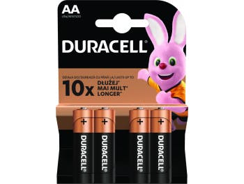 Duracell alkaline batteries AA 1 pack of 4 pcs