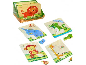 Wooden jigsaw puzzle animals